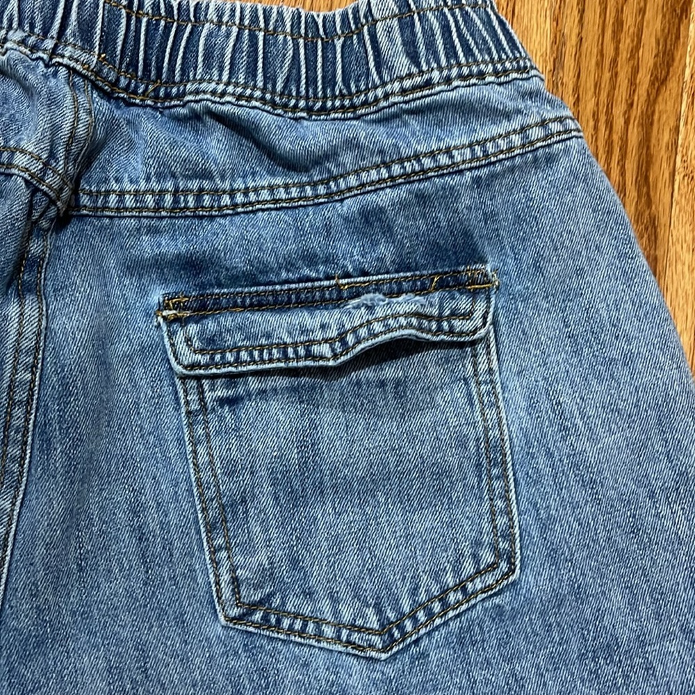 White Birch Distressed Drawstring Denim Shorts Large - Picture 7 of 10